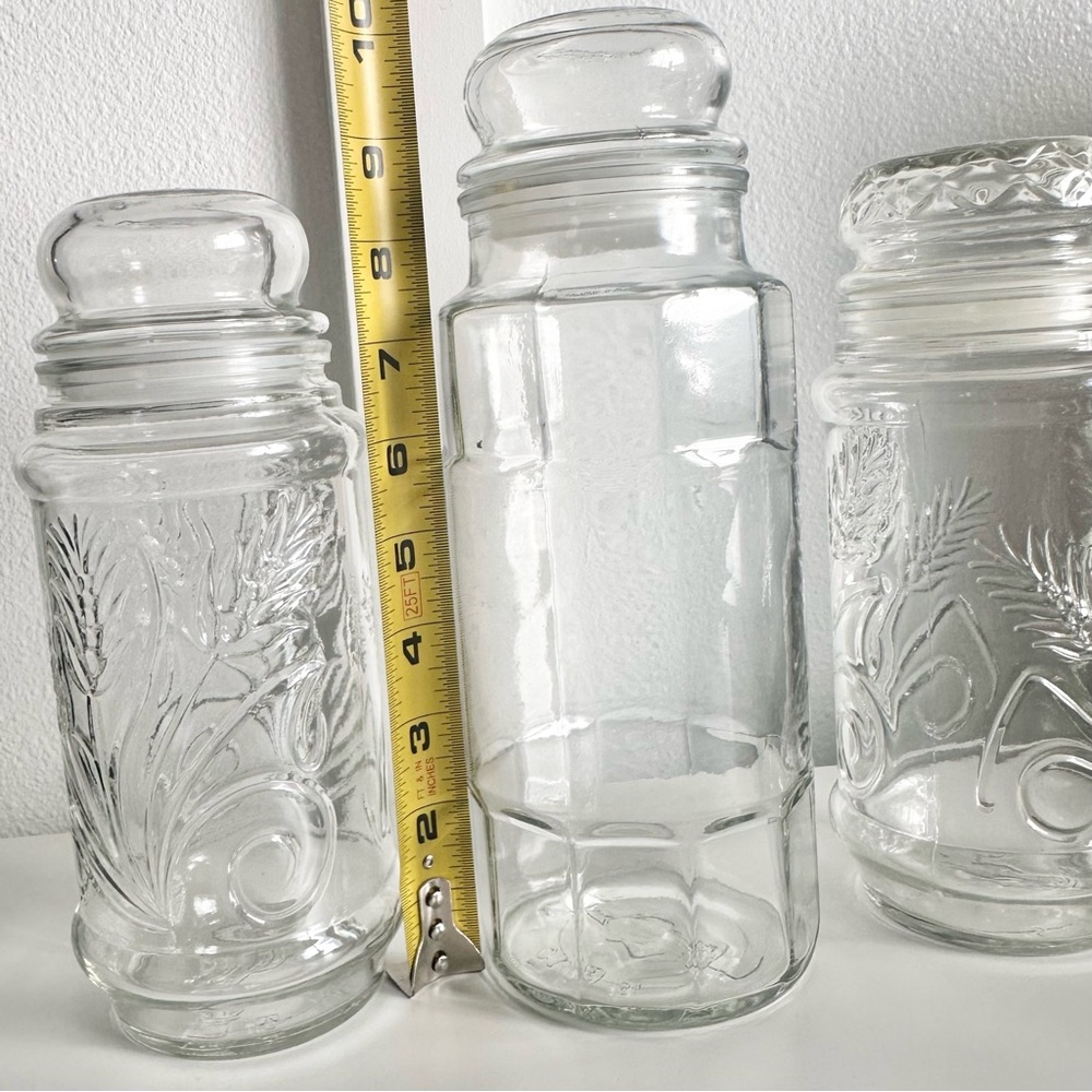 (3) 1980s Planters Peanuts Anchor Hocking Glass Jars Vintage Storage Rare HTF - Picture 14 of 16